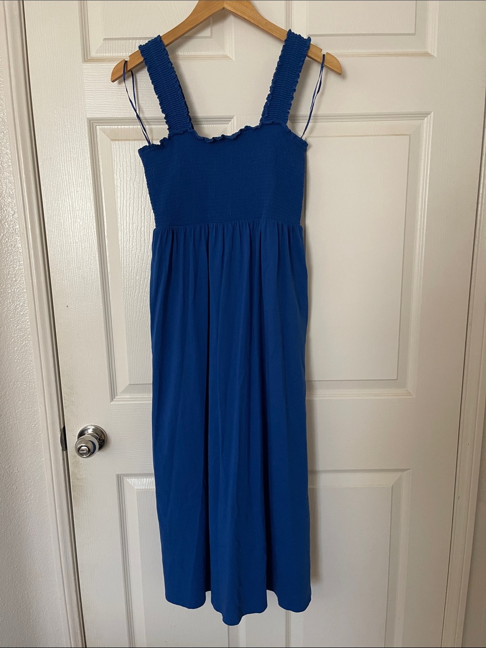 Old Navy cobalt royal blue midi maxi cotton dress M